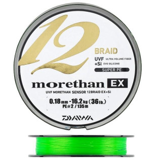 Daiwa Morethan EX 12 Braid 0.16mm 135m Lime Green