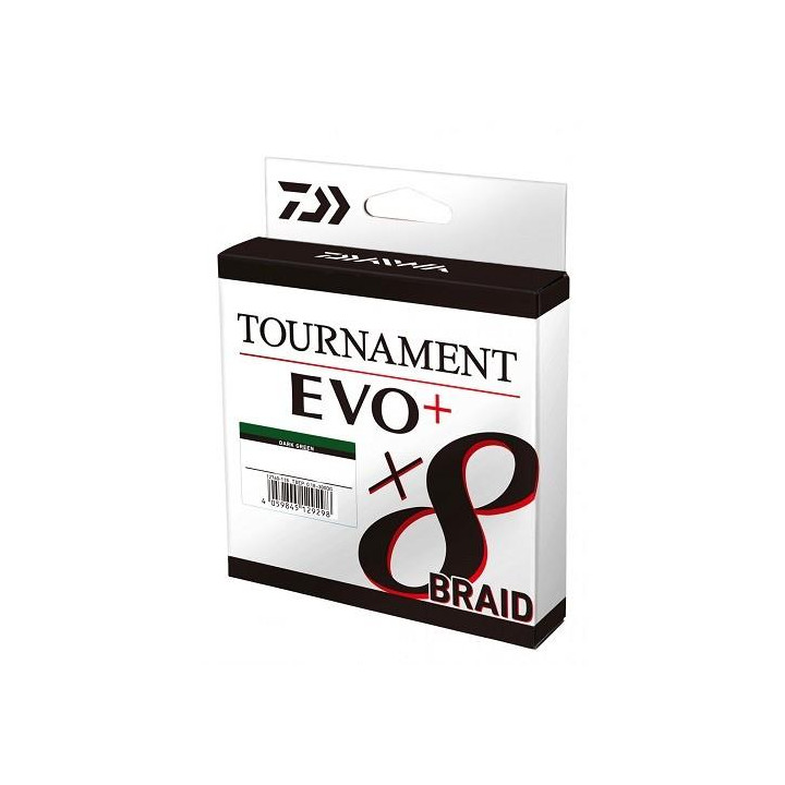 Daiwa Tournament x8 Braid EVO+ 0.18mm 270m Dark Green