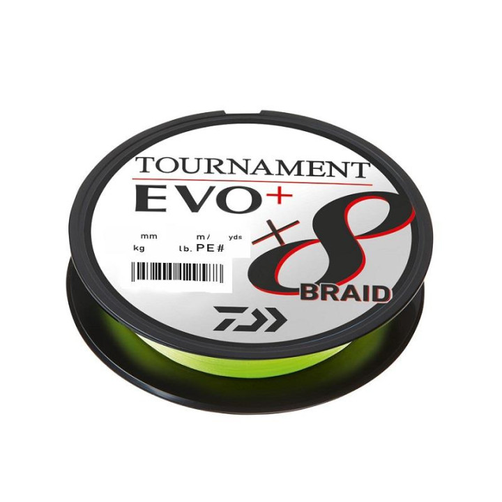 Daiwa Tournament x8 Braid EVO+ 0.16mm 135m Chartreuse