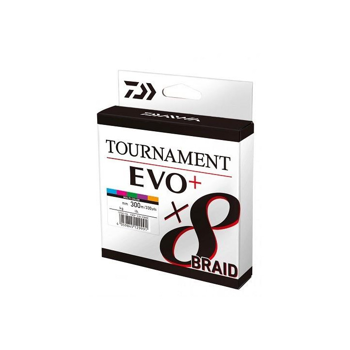 Daiwa Tournament x8 Braid EVO+ 0.30mm 300m MultiColor