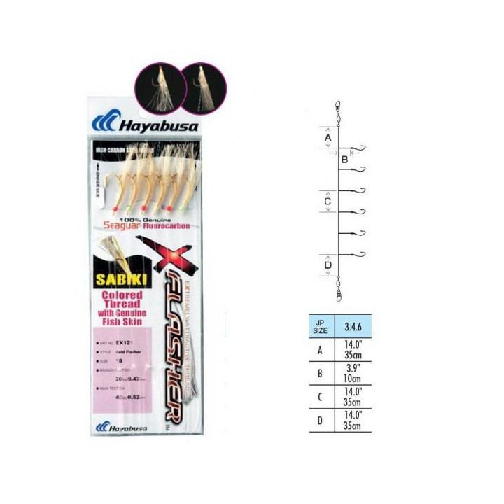 Sabiki Hayabusa Gold Flasher EX121 Nº20