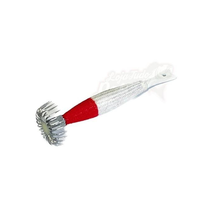 Toneira Chumbo Vega 100g Branco/Vermelho