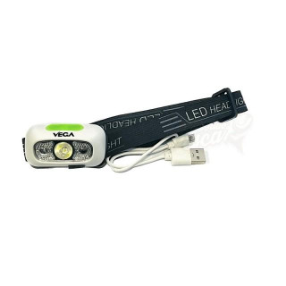 Lanterna de Cabeça Vega Recarregável Sensor 200