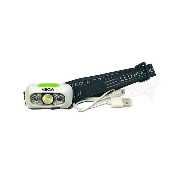 Lanterna de Cabeça Vega Recarregável Sensor 200