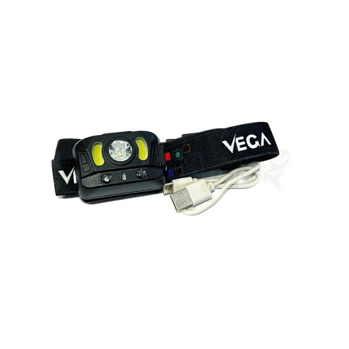 Lanterna de Cabeça Vega Recarregável Sensor 400