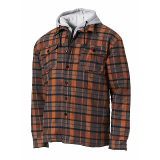 Savage Gear Twin Shirt Jacket Tam.L Orange/Grey Check