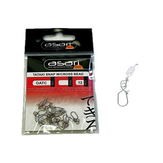 Asari Tataki Snap W/ Cross Bead 12pcs