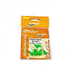 Turkana Pop-up Foam Verde/Branco 15mm 5pcs