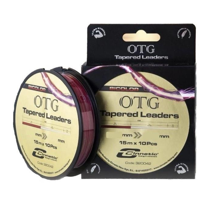 Cinnetic OTG Tapared Leaders 0.26-0.62mm 15mx10pcs