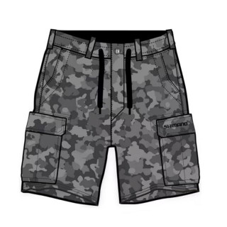 Shimano Cargo Shorts Grey Camo Tam. M