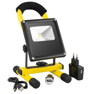 Projector LED SMD IP65 Branco F. 6000K 10W (Recarregável)