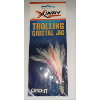 AmostranTrolling Cristal Jig Natural Feather