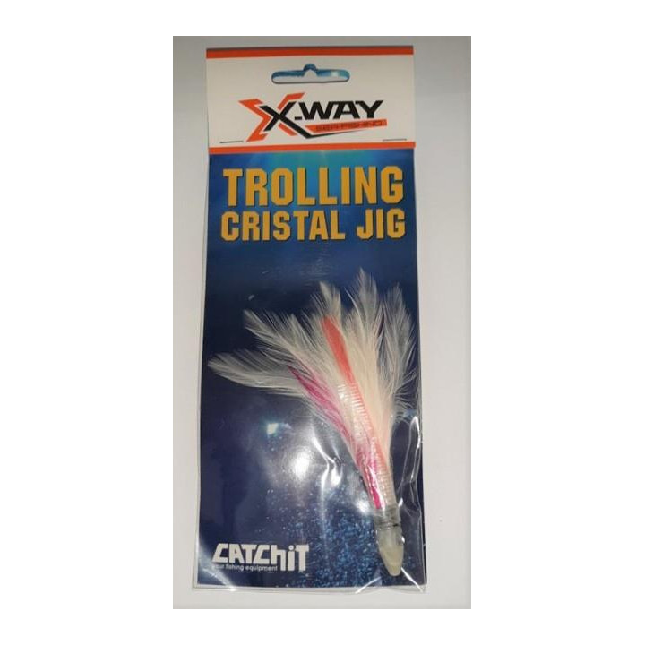 AmostranTrolling Cristal Jig Natural Feather