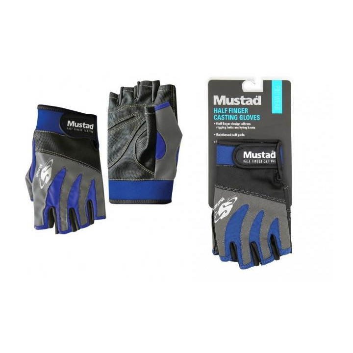 Luvas Mustad "Half Finger" Tam. XL-004