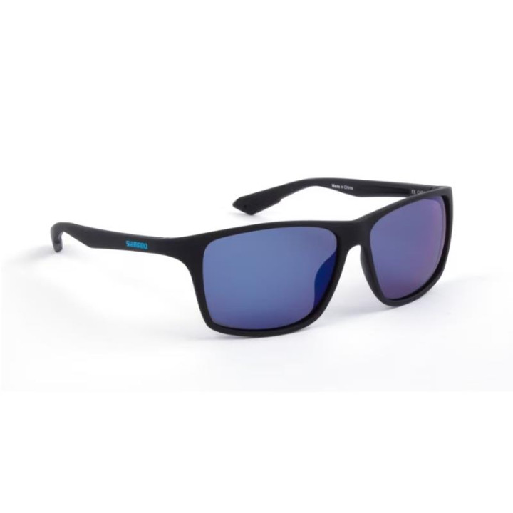 Oculos Shimano Technium Matte Black E Blue Mirror
