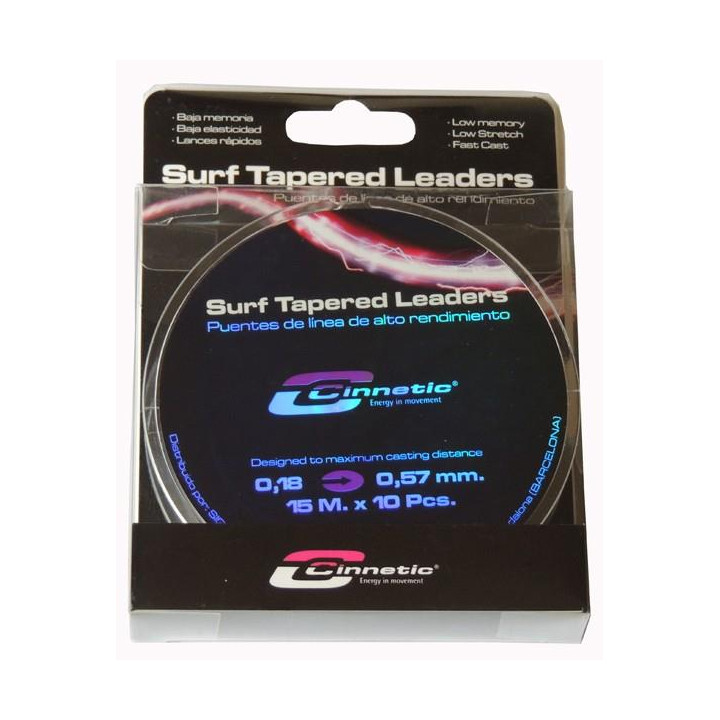 Cinnetic Surf T Leaders Clear 0.20-0.57