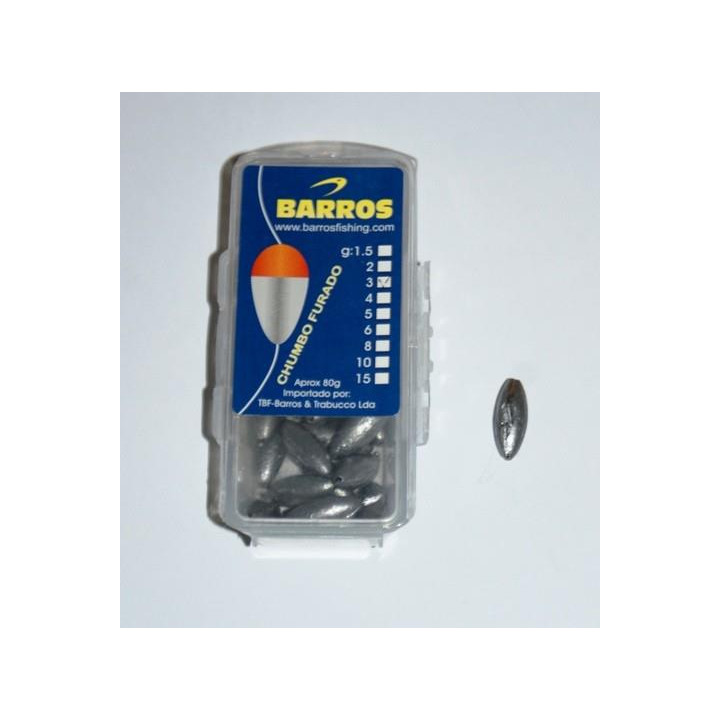 Chumbo Furado Barros (oval) 3gr