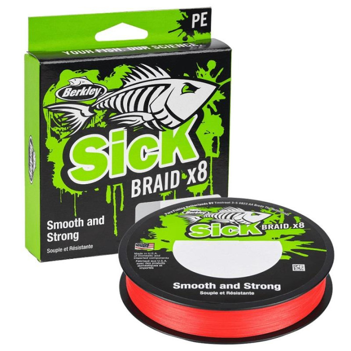 Berkley Sick Braid x8 0.08mm 2000m Red