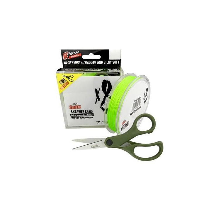 Sufix X8 0.205mm 135m Chartreuse + Tesoura