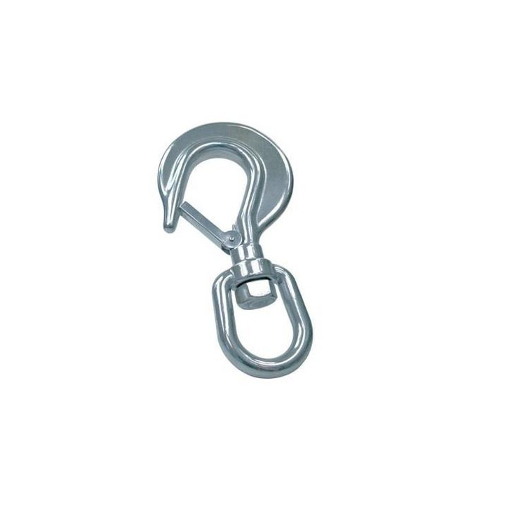 Gancho Giratório C/ Lingueta Inox 316 10mm WLL 1000Kg