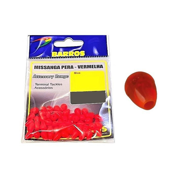 Barros Missanga Pera Vermelha 4x5.5